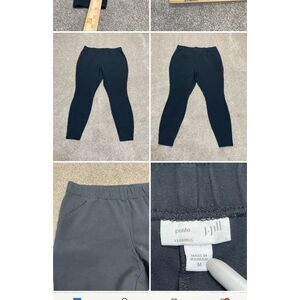 J. jill women ponte legging pant sz medium pullon on black stretch Elastic Waist